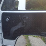 Car door using black diamond plate from The Metal Link